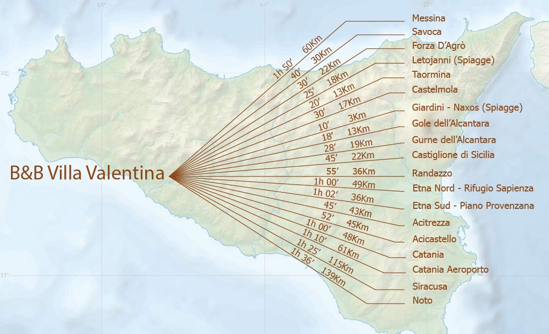 Proche de b&b villa valentina a taormina